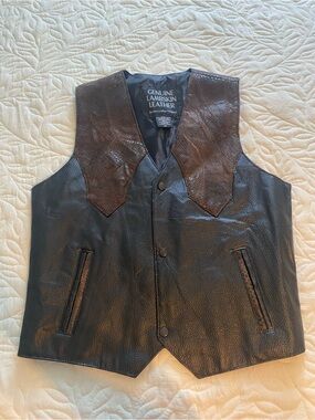 Navarre Leather Company Lambskin Vest M Snap Lined